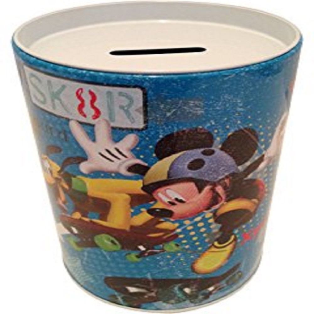 Mickey and Pluto on Skate Board Coin Bank for Kids